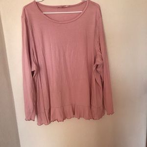 Philosophy ruffle hem top